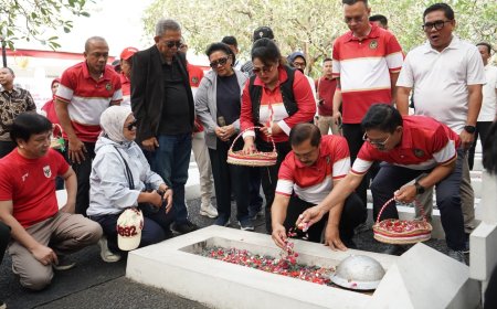 Sambut HUT RI ke 81, Kemenimipas Gelar Aksi Bersih TMP Taruna Tangerang dan Ziarah Tokoh Pejuang